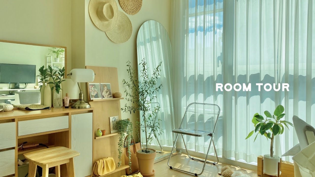 ROOM TOUR | 감성 가득 7평 원룸 룸투어. 집 구조 소개 랜선집들이. 오늘의집, 이케아, 다이소 제품으로 홈데코, 집꾸미기