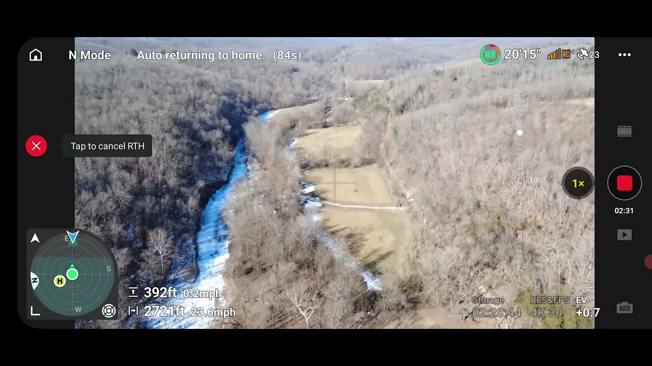 1.2 mile flight from Shady Grove church following old Gaylor Rd..DJI Mini 4k.