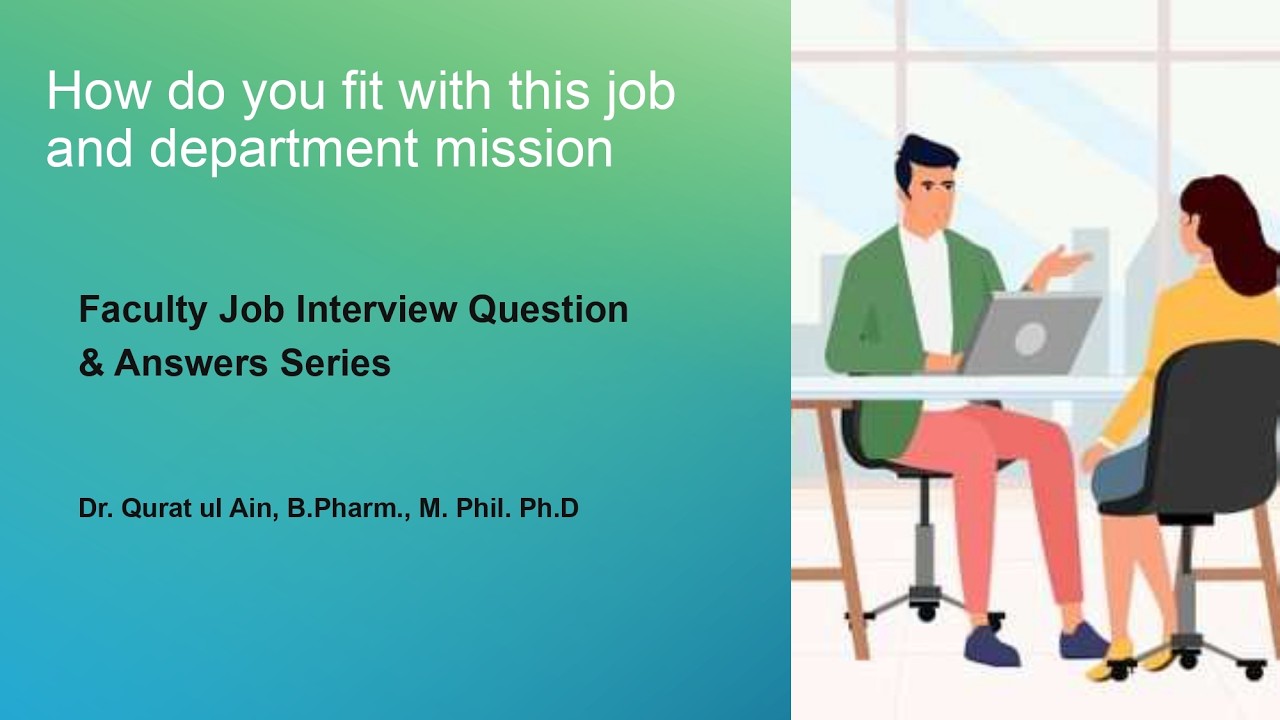 Faculty Job Interview Questions:How you fit in this job