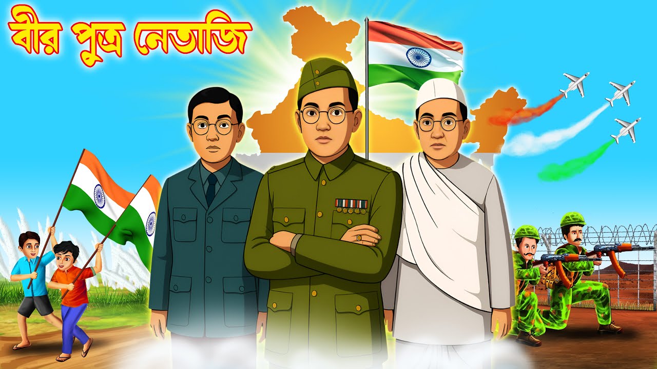 বীর পুত্র নেতাজি | Netaji Subhash | 15 August Bangla Cartoon | Moral Stories | Bangla Golpo