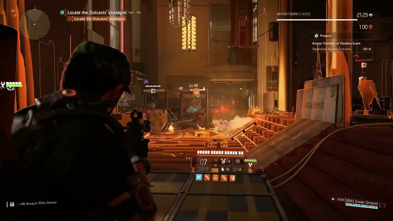 The Division 2 Avatar event specializations mini gun Fire in ash skin Day 6
