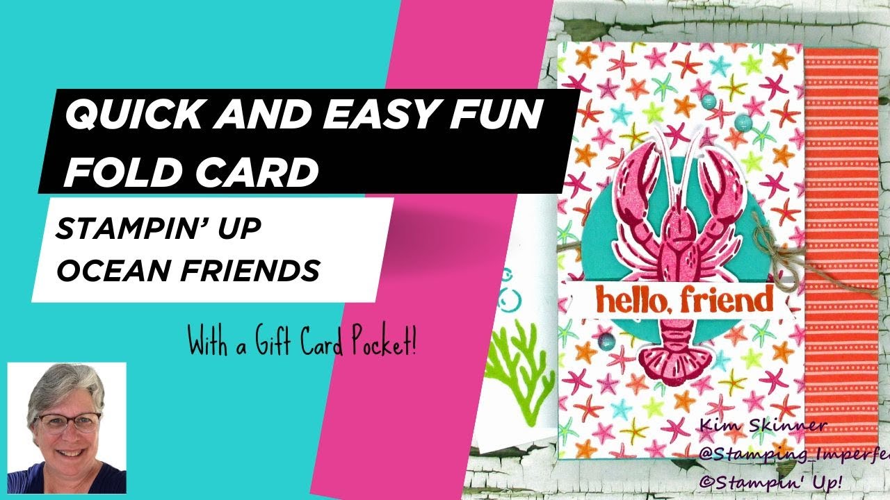 Quick and Easy Fun Fold Card: Ocean Friends Gift Card Holder