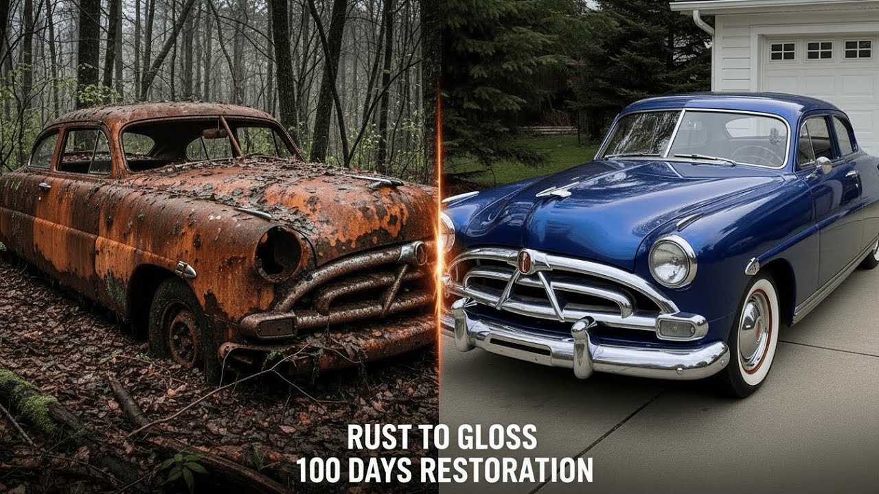 Asmr Car Restoration! Full Restoration of a DocHudson Hornet1951 from Total Disrepair to Looking New