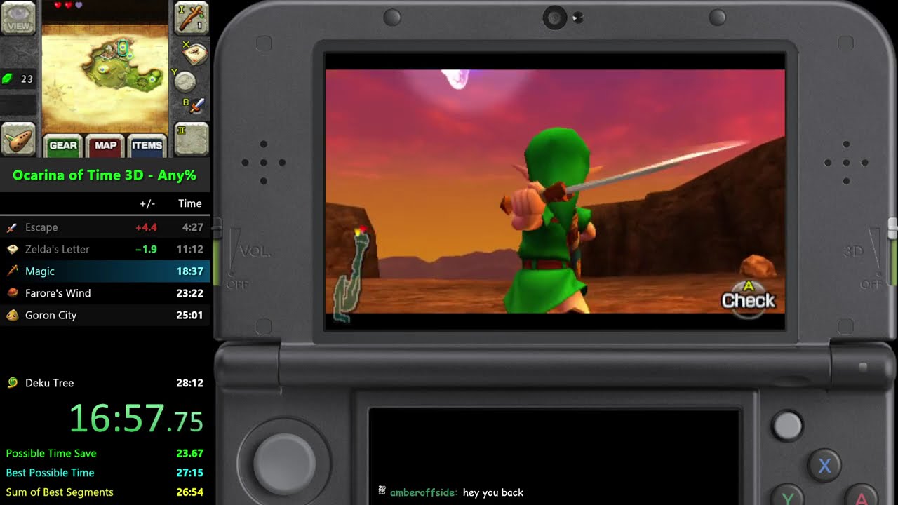 The Legend of Zelda: Ocarina of Time 3D - New 3DS XL - Any% in 27:55 by JTown2909