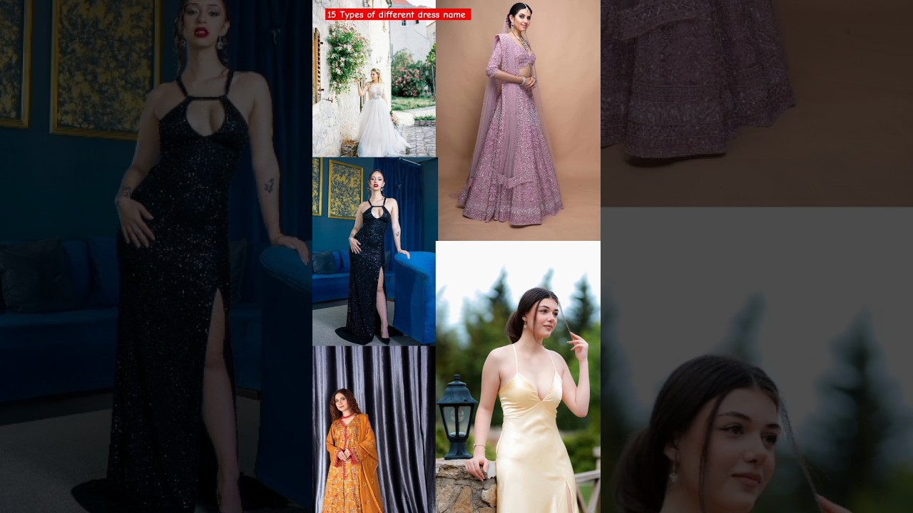 let's learn 15 types of different dress name for girls and women. #dresses vocabulary #fashion.
