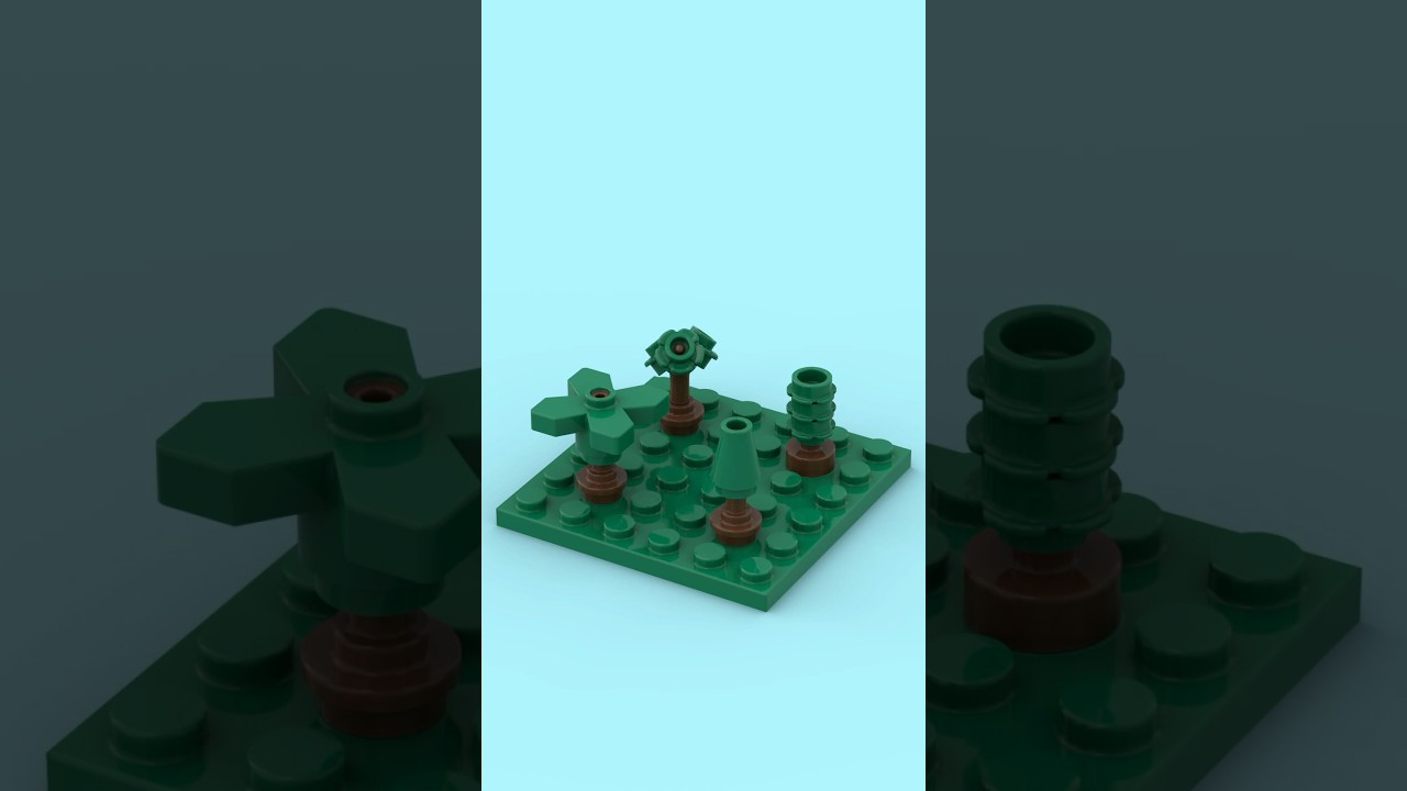 Microscale Lego trees tutorial 1 #lego #afol #tutorial