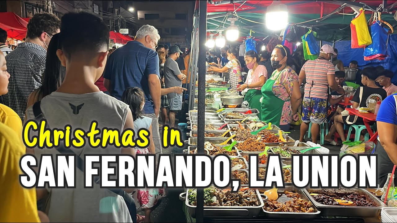 Amazing Christmas in Philippines | SAN FERNANDO LA UNION Night Market, Street Food, Christmas Lights