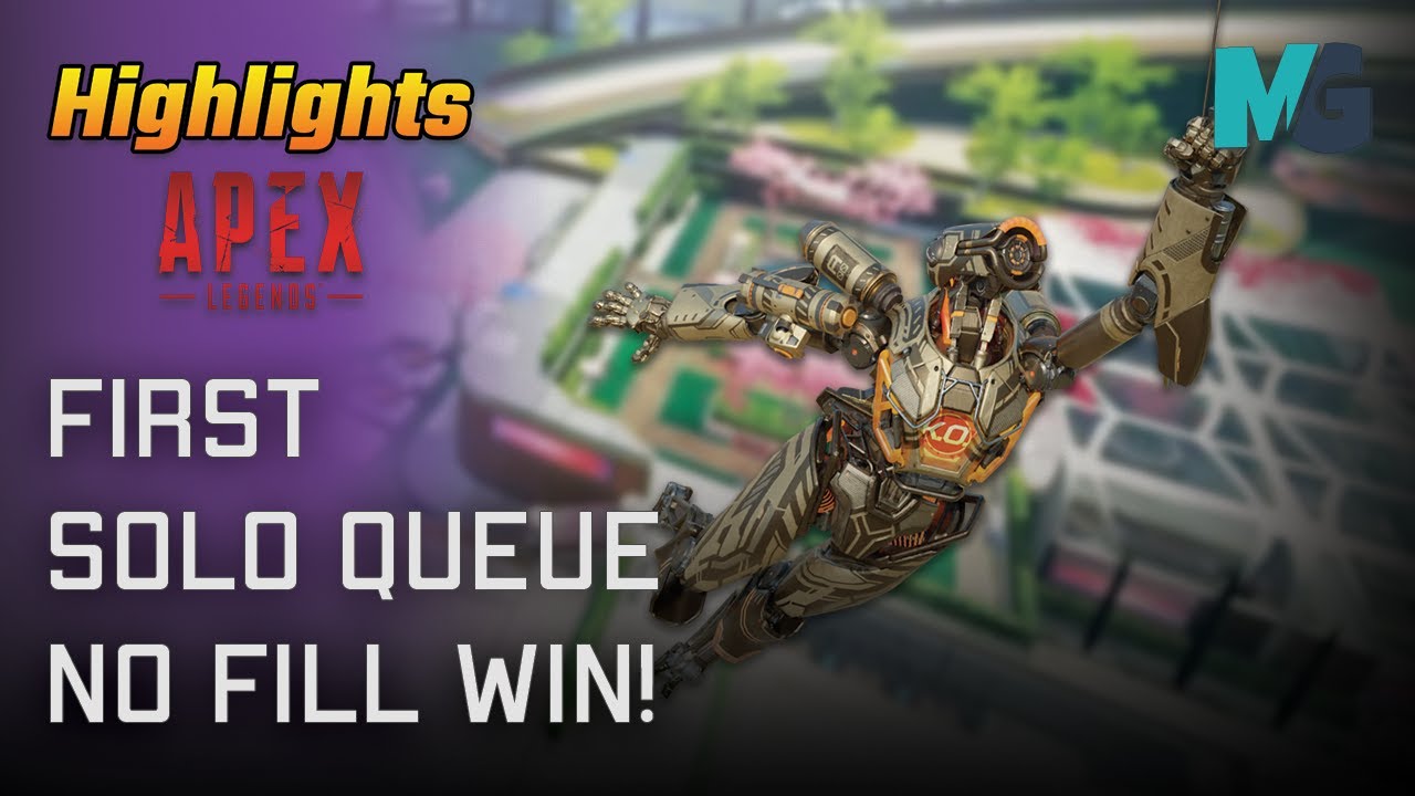First Solo Queue No Fill Win! - Season 8 Highlight - Apex Legends Gameplay