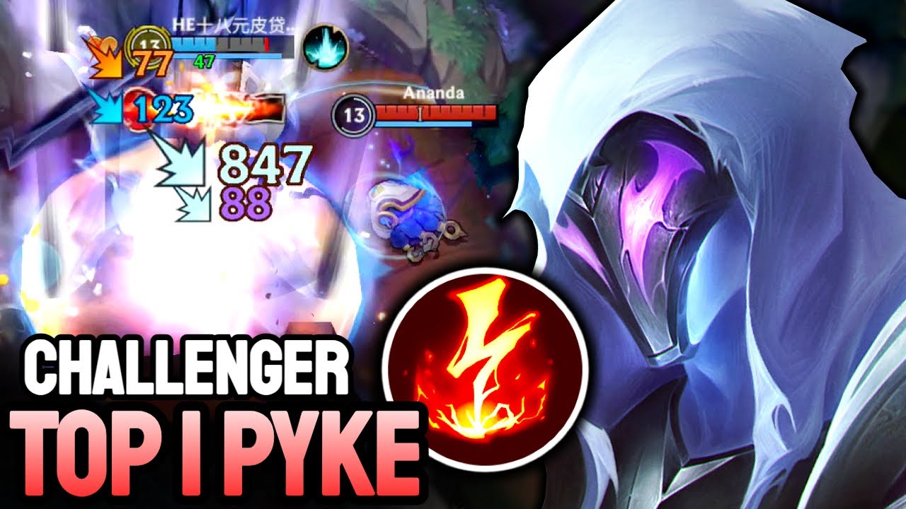 WILD RIFT PYKE - TOP 1 PYKE GAMEPLAY - CHALLENGER RANKED