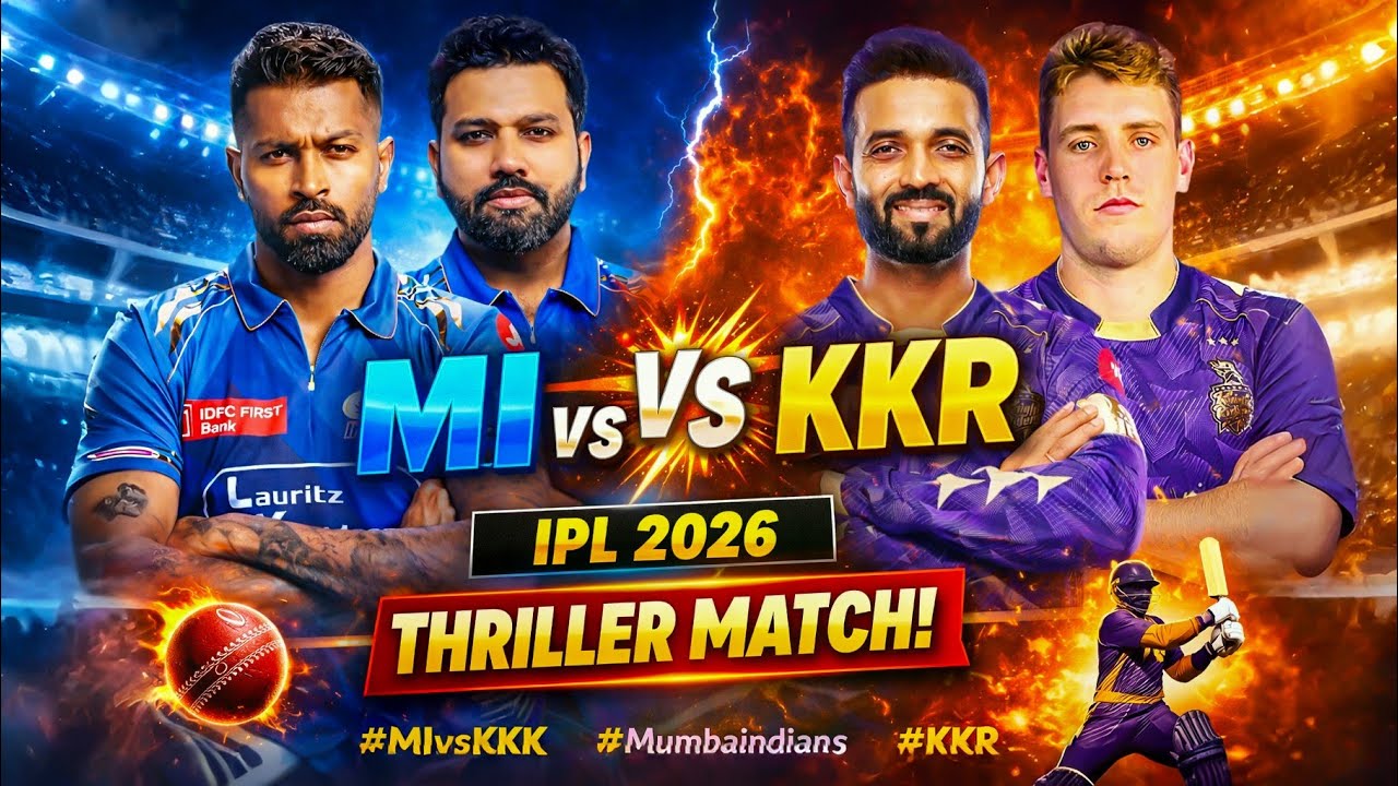 MI vs KKR 🔥 IPL 2026  | Mumbai Indians vs Kolkata Knight Riders Full Highlights | Thriller Match!
