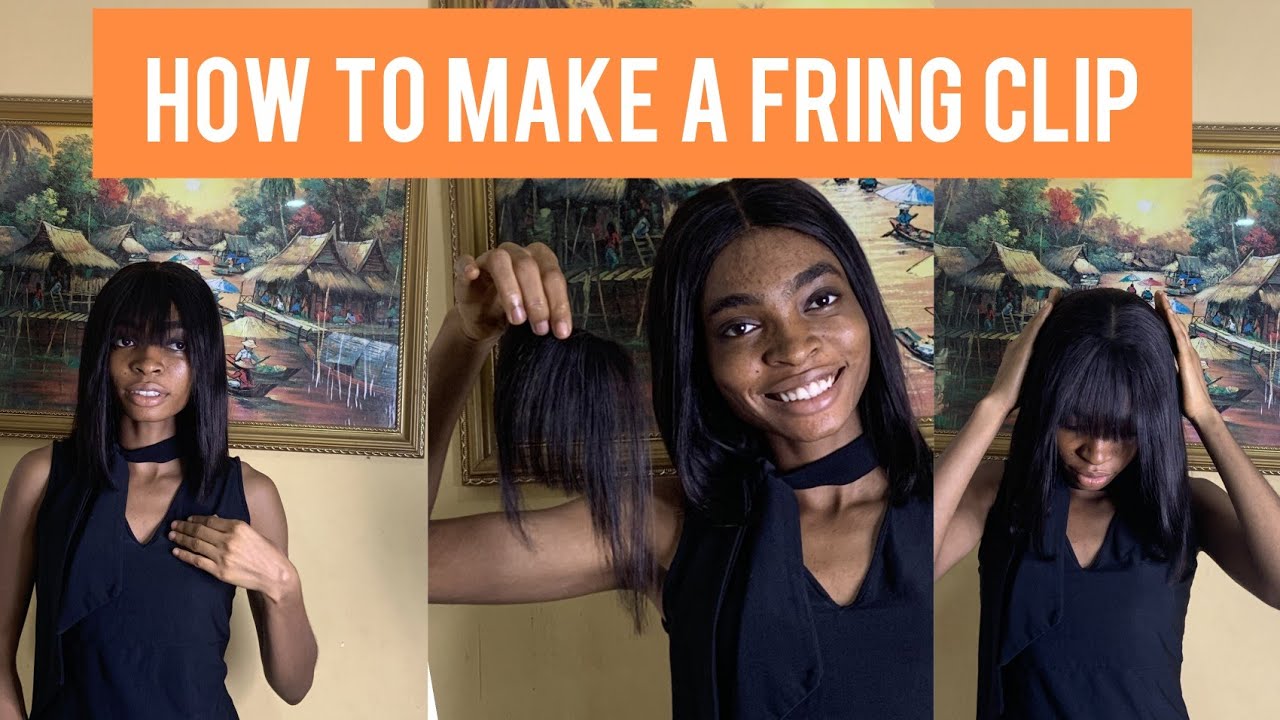 How to make a detachable fringe clip from scratch/ diy fringe clip/#cliponbangs #fauxfringe