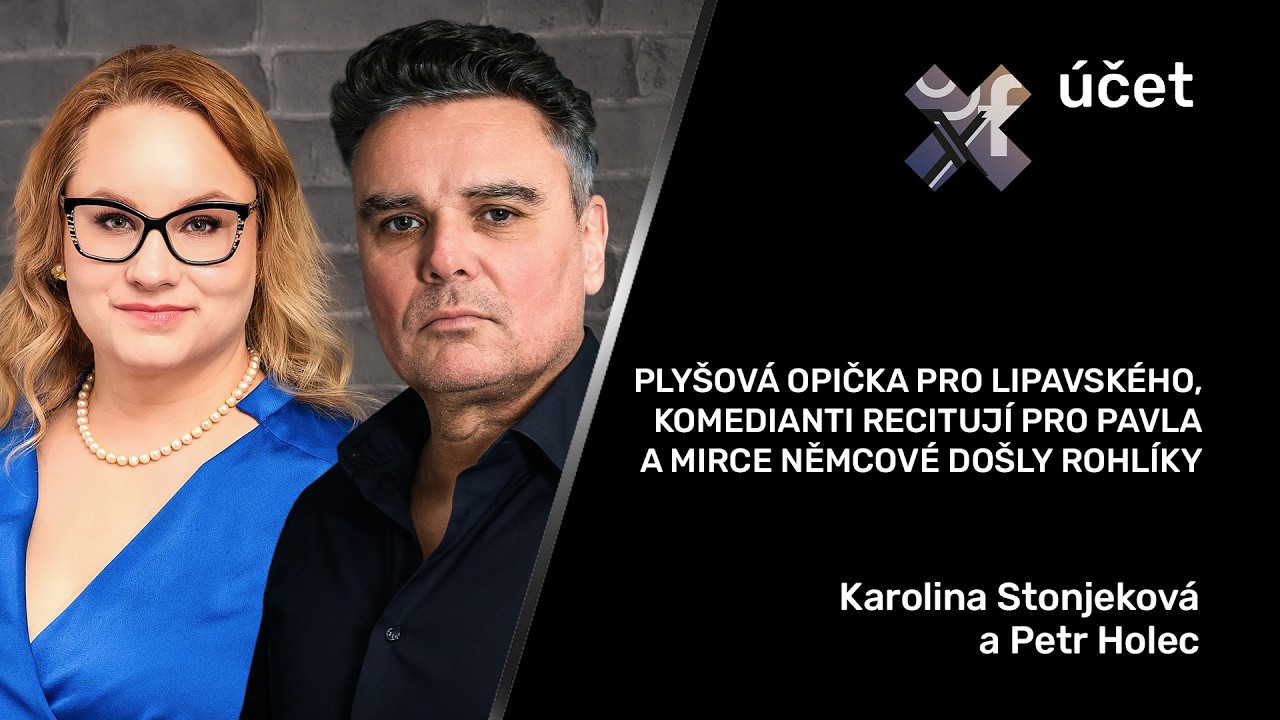 Plyšová opička pro Lipavského, komedianti recitují pro Pavla a Mirce Němcové došly rohlíky