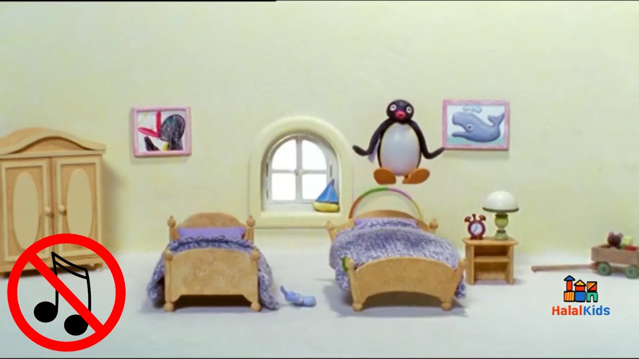 Pingu - Jumping【NO MUSIC】⭐ HalalKids