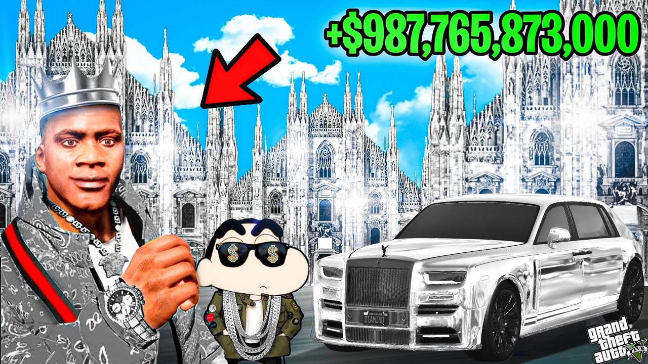 FRANKLIN TOUCH ANYTHING BECOME DIAMOND || EVERYTHING IS FREE IN GTA 5 ! LITTLE BIG GTA