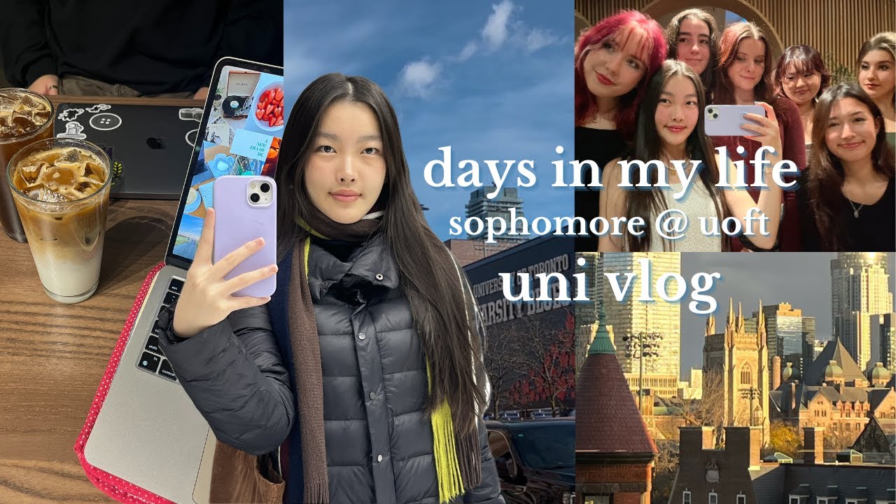 realistic & productive days in my life during uoft finals season: study, work, shop, bday | uni vlog