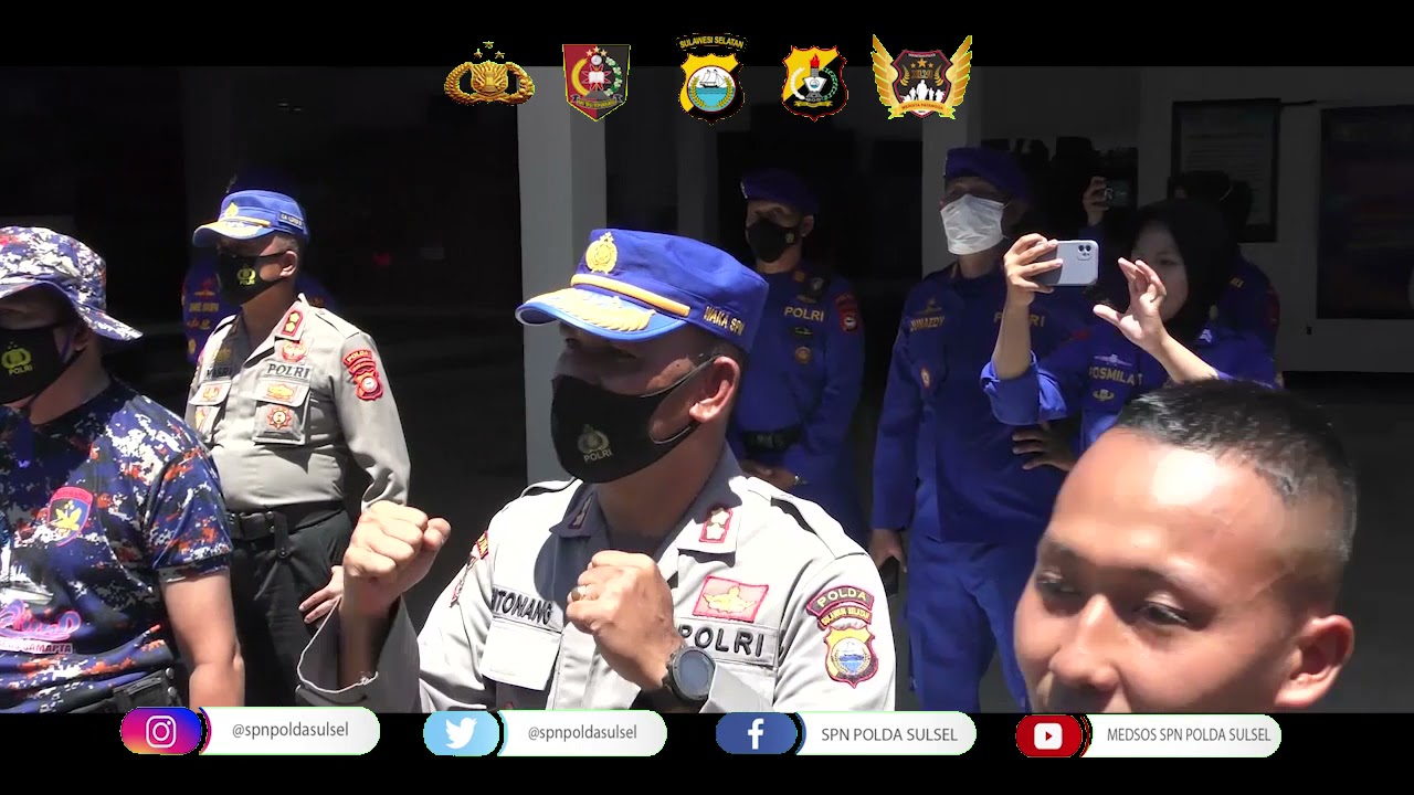 SEMANGAT YEL YEL SISWA DIKTUK BA POLRI ANGKATAN XLVI SPN POLDA SULSEL DI DIT POLAIRUD POLDA SULSEL