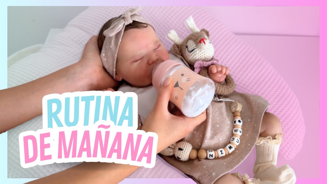 RUTINA DE MAÑANA con MI BEBÉ REBORN Caeli 🍂  + abriendo regalito de Ari 🎀