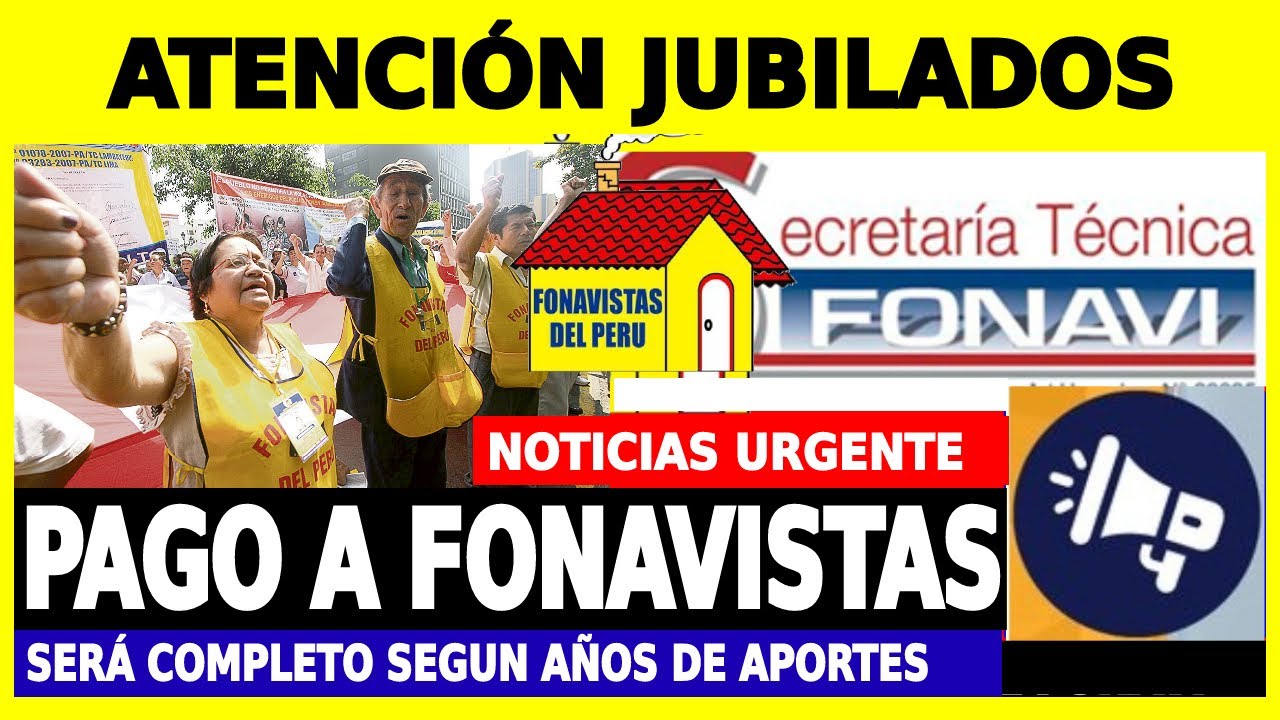 FONAVI; DEVOLUCI&Oacute;N DE AP0RTES SERA COMPLETO SEG&Uacute;N A&Ntilde;OS DE APORTES [ATENCl&Oacute;N FONAVlSTA5-ONP]