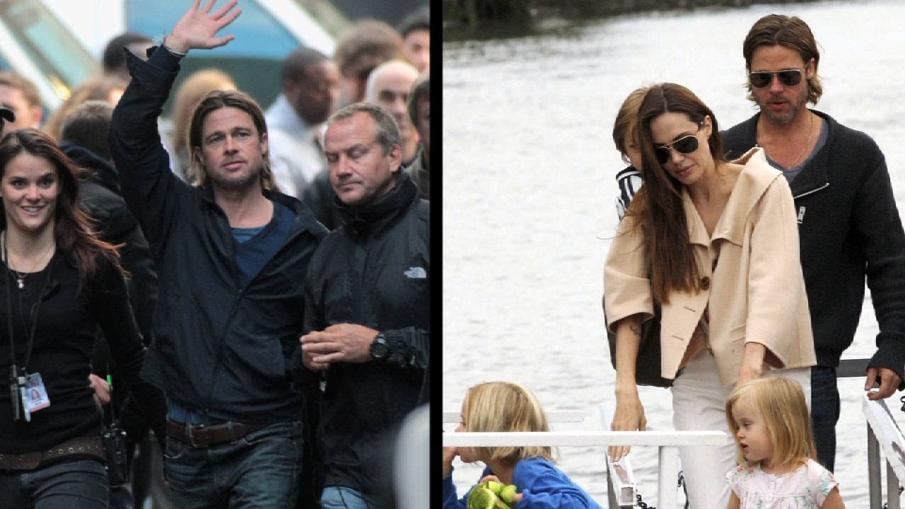 Angelina Jolie and Brad Pitt in Scotland For World War Z