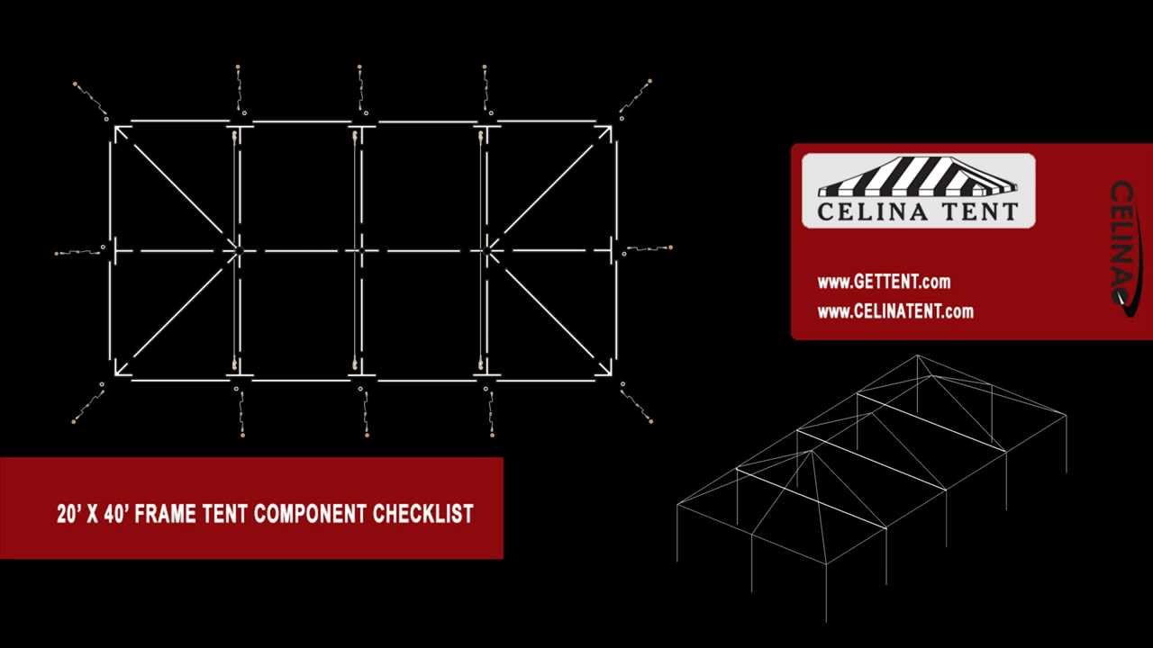 20' x 40' Frame Tent Component Checklist