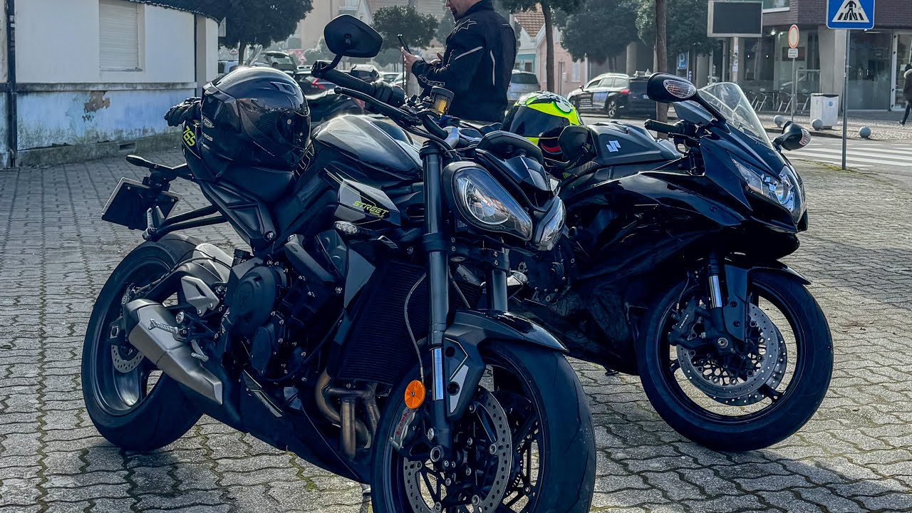 Triumph Street Triple 765 RS and Suzuki GSX-R 750 #triumph #suzuki #gsxr #streettriple