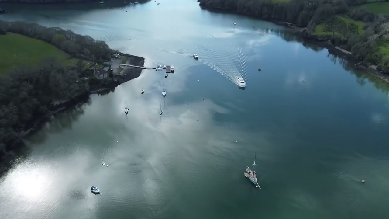 Smugglers at Tolverne, Cornwall. Truro and Fal rivers, Ruan and Cowland’s creek by drone