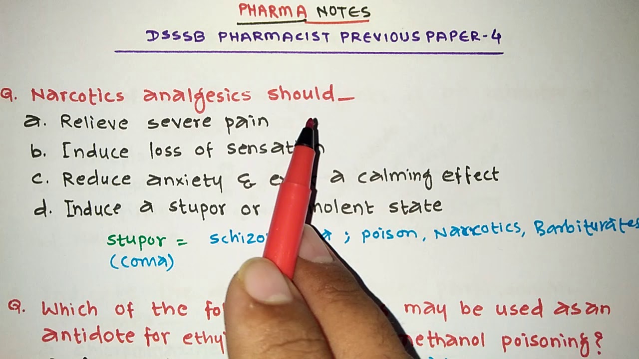 DSSSB PHARMACIST PREVIOUS YEAR PAPER | PART- 4 | GPAT 2020 | NIPER | DHS & ZP RRB ESIC PHARMACIST