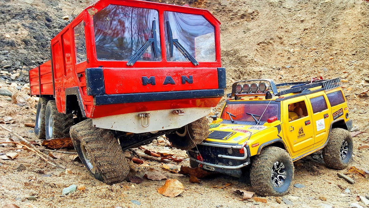 RC Trucks OFF Road &ndash; Heavy Weight Winch &mdash; Man Kat1 The Beast 6x6, Hummer H2 Axial SCX10, WlToys