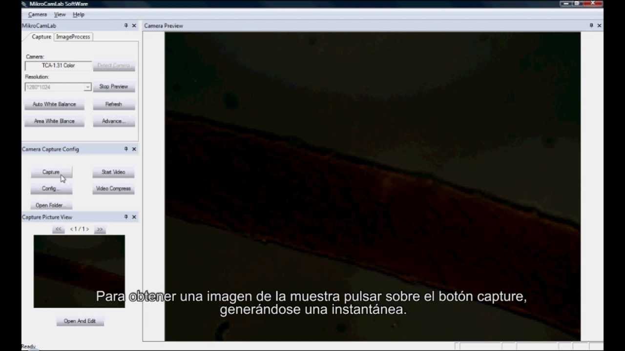 Introducción a la microscopía. Vídeo 3 de 3: Empleo de cámara de microscopía