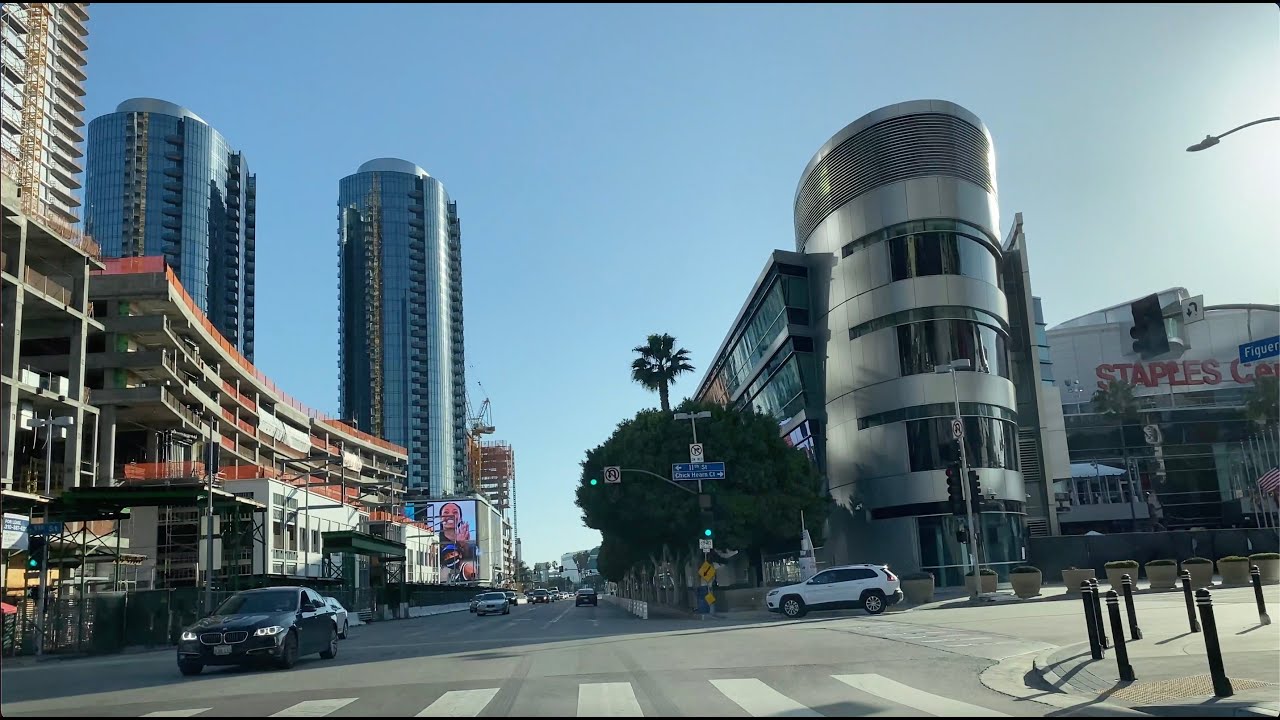 Drive Around the Downtown area in 4k - Los Angeles - 2021