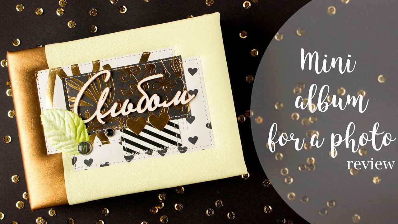 Gold mini Album for photo