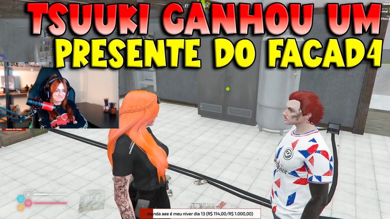 TSUUKI GANHOU UM PRESENTE DO FACAD4 😂😍😮 - KOGA GTA RP CLIPS