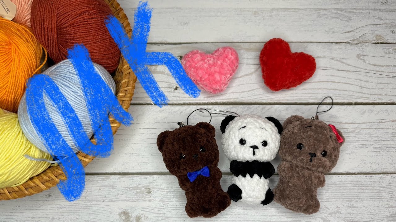 Мастер класс по брелку панда и медвежонок | Вяжем вместе ❤️ | #вязаныеигрушки #вяжуназаказ #мк