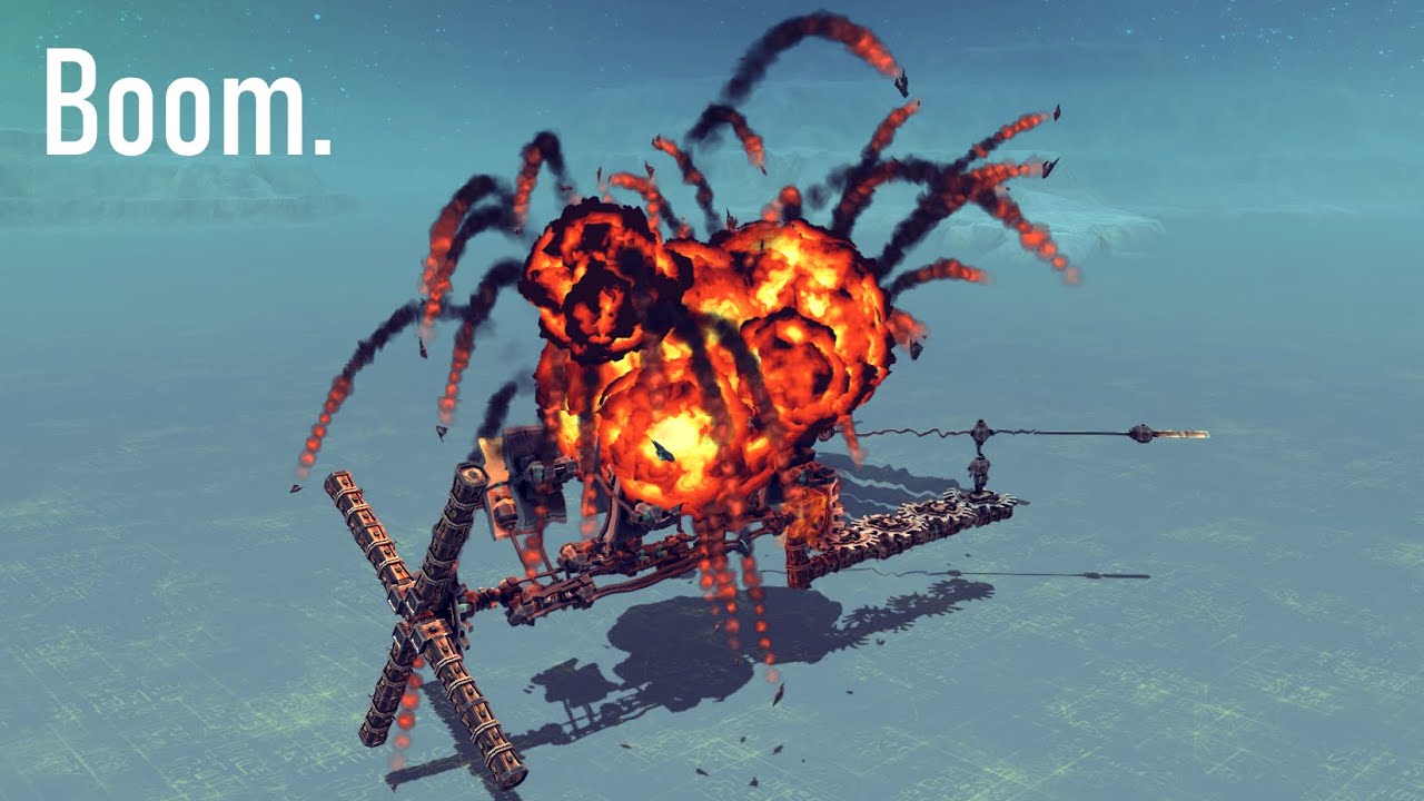 Making a Bomb Powered Engine in Besiege