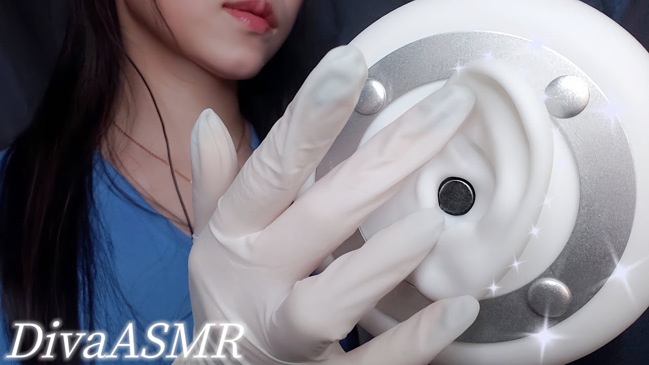 ASMR Just touch your ears with latex rubber gloves🌙 ゴム手袋で耳を触るだけ