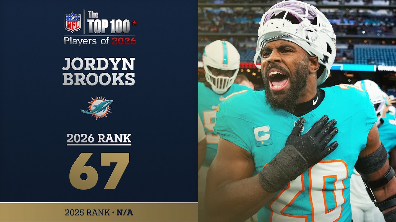 67: Jordyn Brooks (LB, Dolphins) | Top 100 Players of 2026