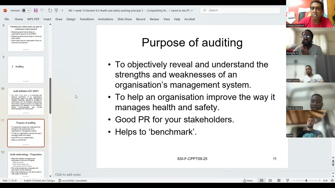 April class Audit