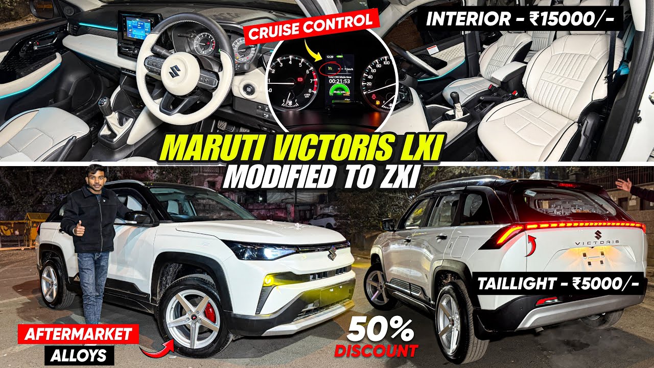 ₹1,00,000 में MARUTI VICTORIS BASE TO TOP✅MARUTI VICTORIS LXI TO ZXI MODIFICATION WITH PRICE✅ 