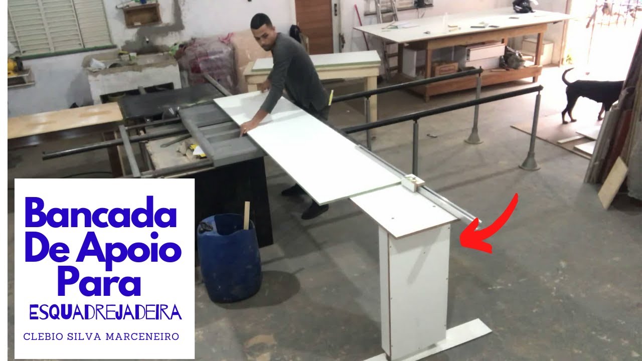 BANCADA DE APOIO PARA CORTES GRANDES NA ESQUADREJADEIRA