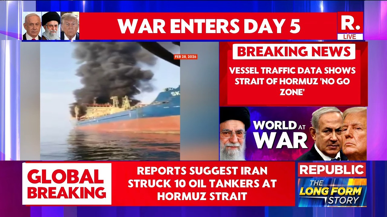 U.S-Israel-Iran War Day 5 LIVE: Strait of Hormuz &lsquo;No Go Zone&rsquo;? Tanker Strike Reports Emerge