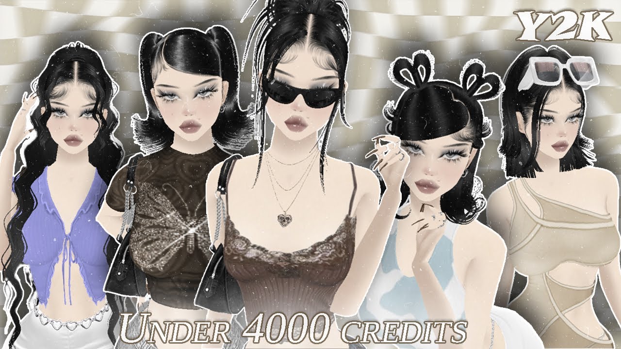 y2k imvu outfits under 4000 credits ♡ ༉‧₊˚ // pale aesthetic