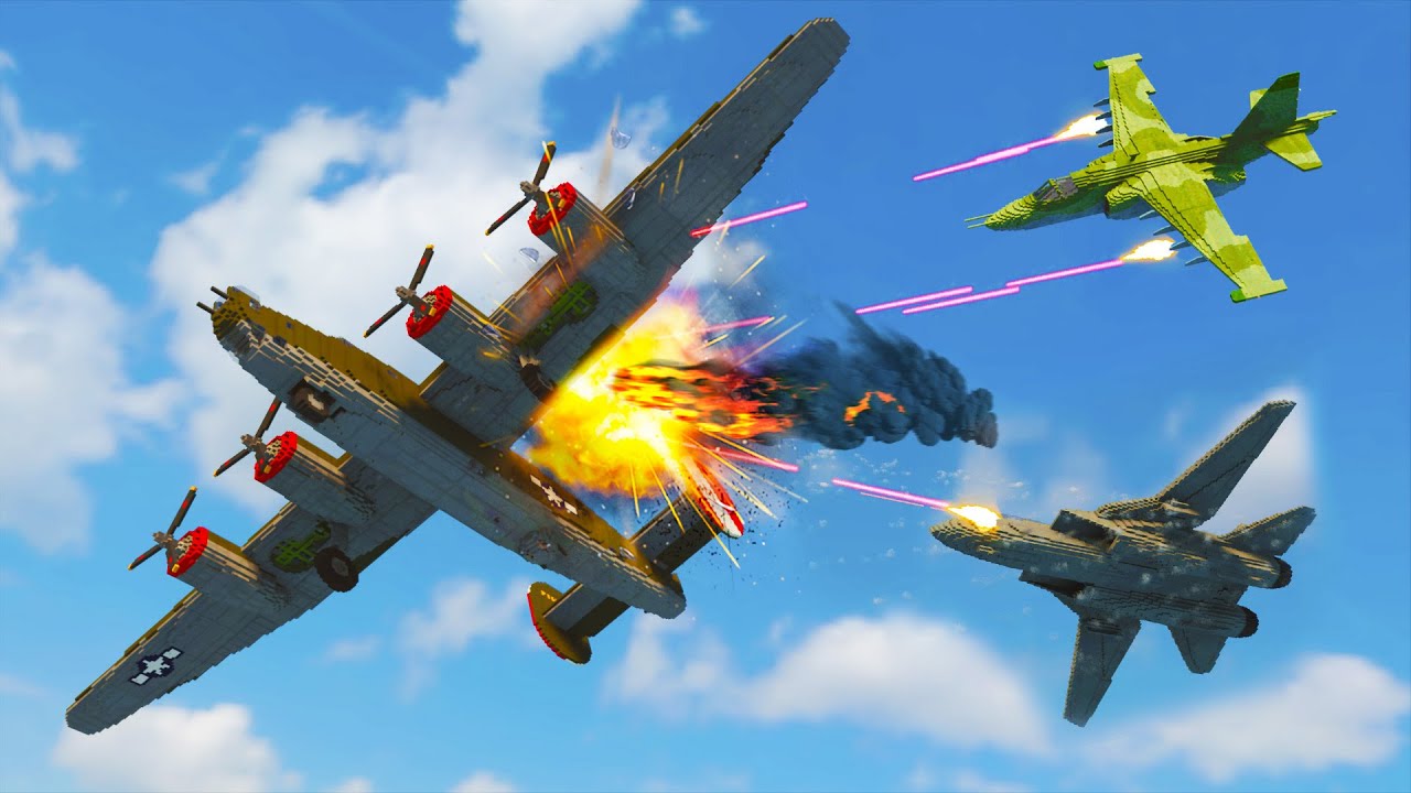 Realistic Plane Dogfighting Destruction | Teardown