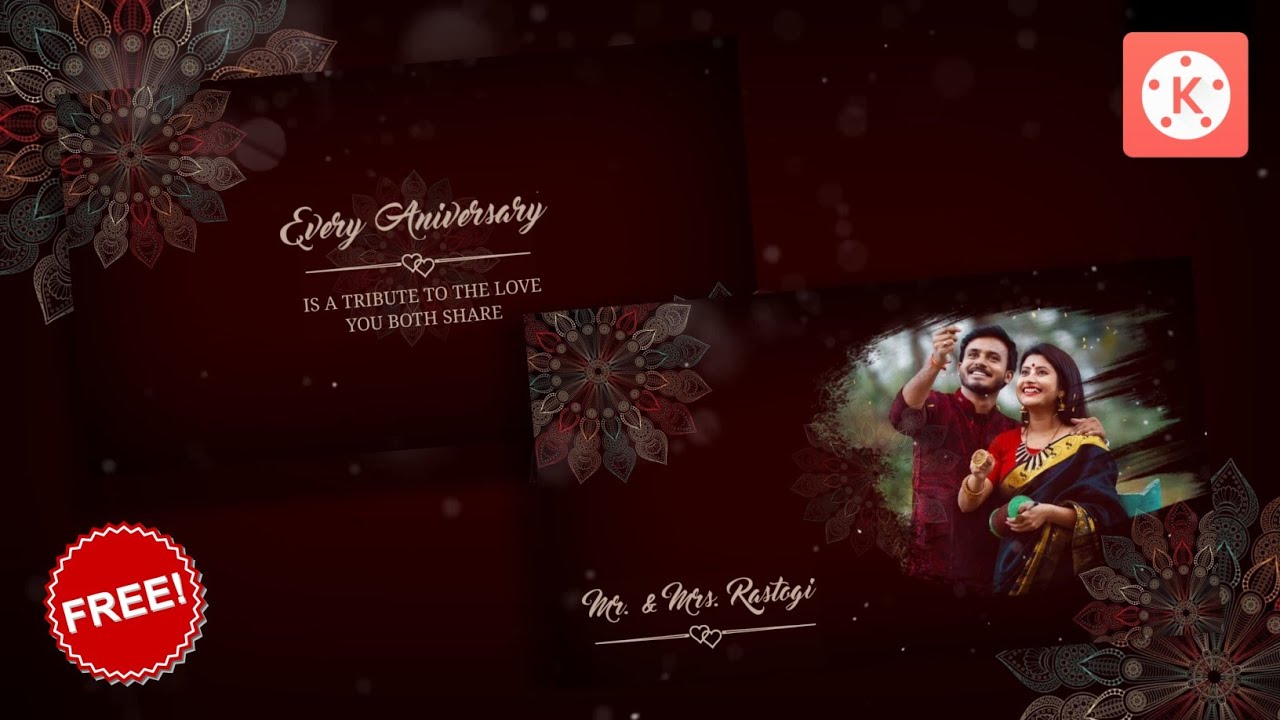 How to make wedding anniversary invitation video | wedding invitation video editing kine Tutorial