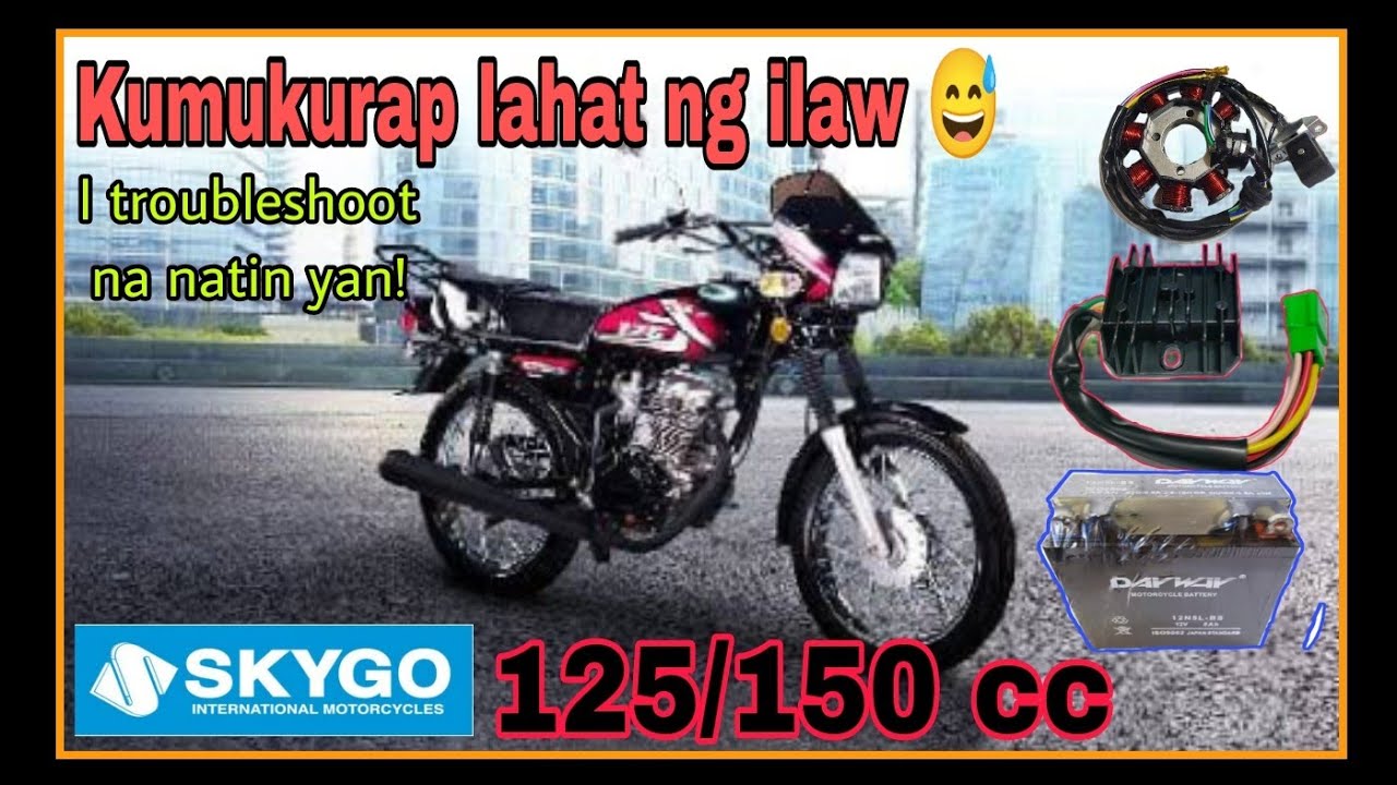 SKYGO 125/150 | Umaandar pero kumukurap ang mga ilaw | Step by step troubleshooting