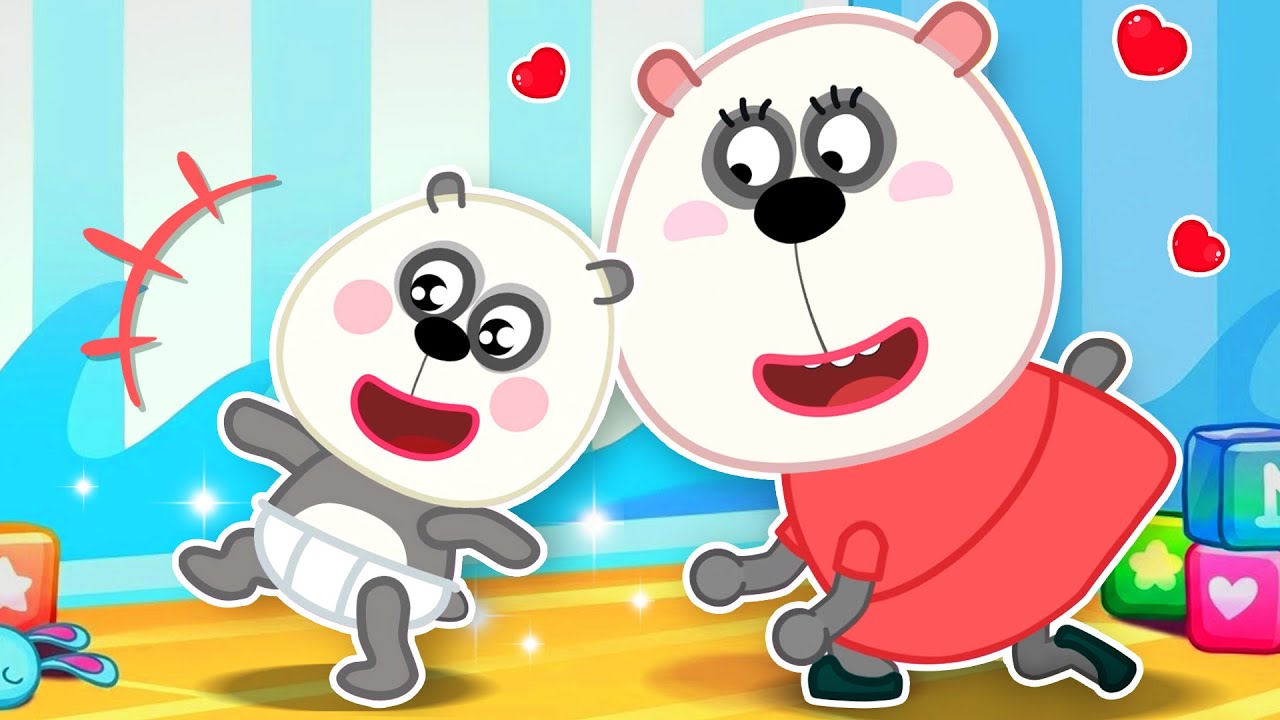 Baby's First Steps! 👣 One Foot Then The Next Foot Song | Wolfy Baby Rhymes