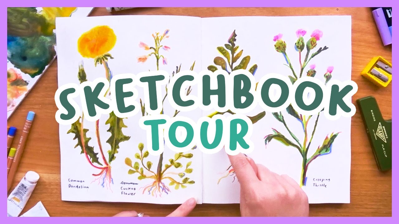 Sketchbook Tour! My mixed media sketchbook 🎨✨