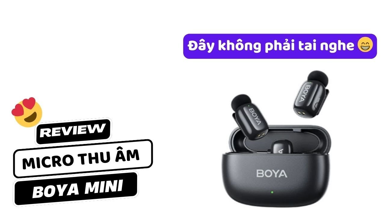 Trên tay micro thu âm như tai nghe bluetooth 😁 Boya mini