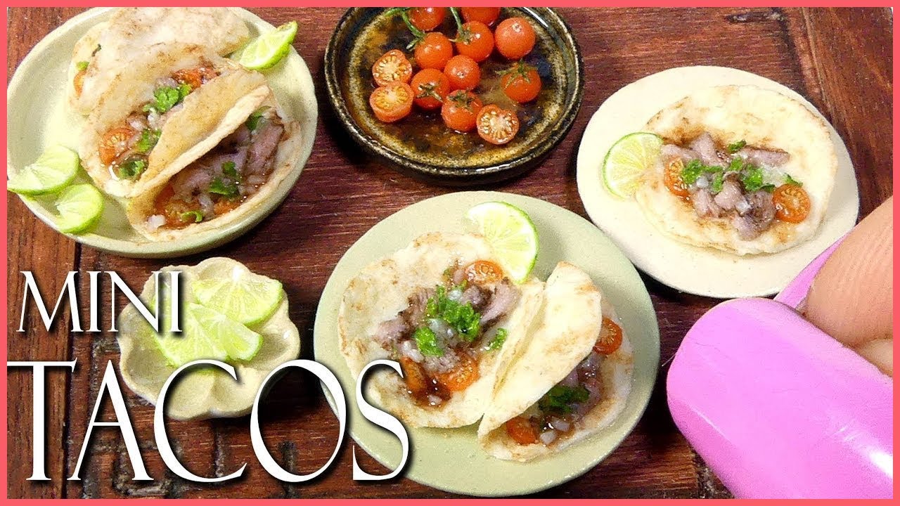 How To Mini Mexican Taco Tutorial // DIY Miniature Food www.sugarcharmshop.dk