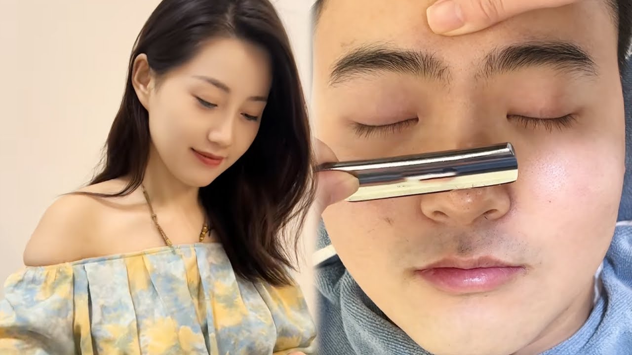 💈ASMR | Removing vellus hair from a man's face. 🪒 Superb oriental shaving skills!