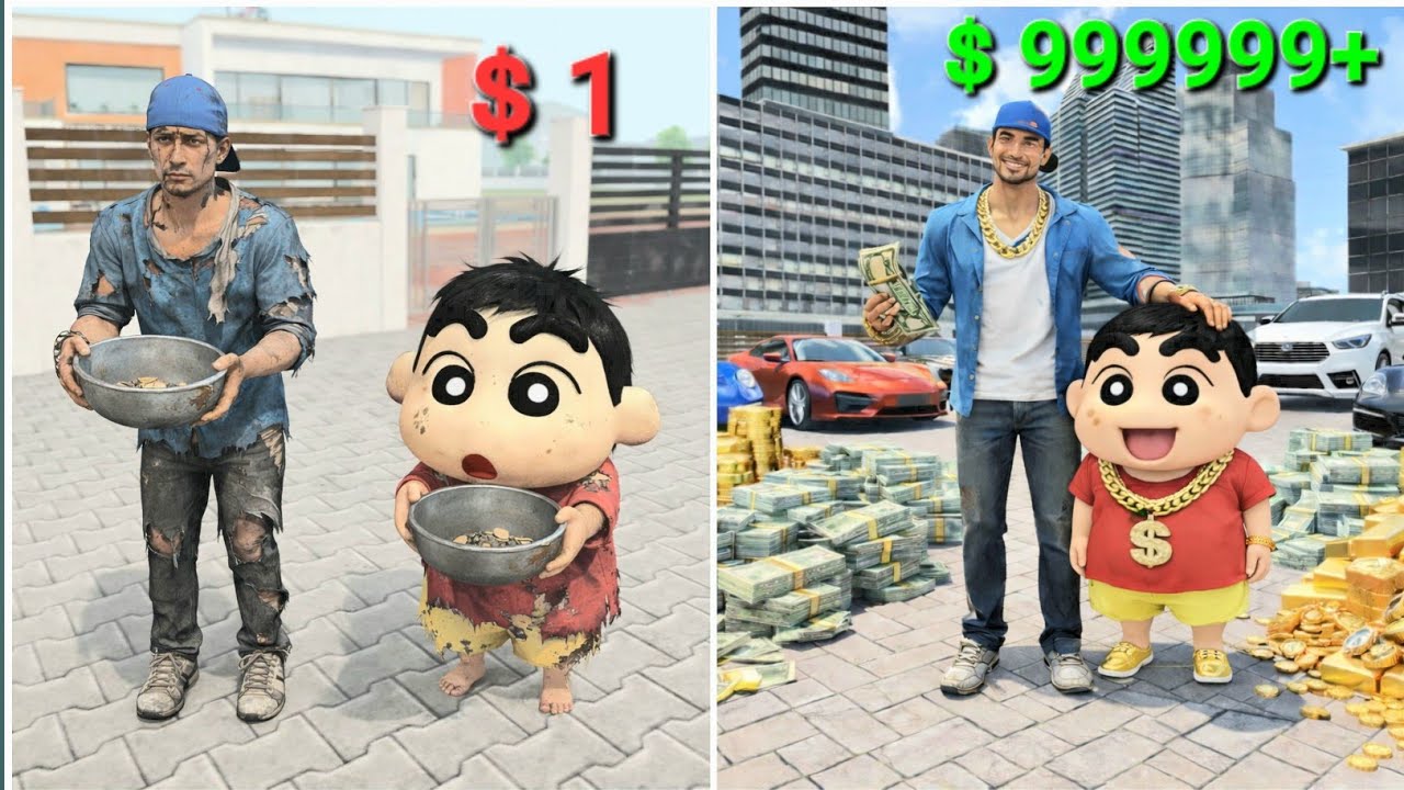 Jack and shinchan Ki Poor Life Update 🤑💥 | Indian Theft Aura Simulator 🔥🤩 | Hashmi Gamer 